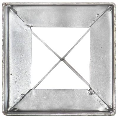 vidaXL Picas de tierra 12 uds acero galvanizado plateado 10x10x76 cm