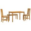 vidaXL Conjunto de comedor 4 uds. Beige Madera de Roble S&oacute;lido