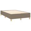 vidaXL Cama box spring con colch&oacute;n tela gris taupe 120x190 cm
