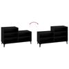 vidaXL Mueble zapatero madera contrachapada negro 102x36x60 cm