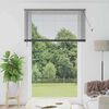 vidaXL Persiana para Ventana con cortinas Manual Gris oscuro Aluminio