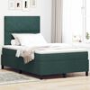 vidaXL Cama tipo Box Spring con colch&oacute;n Verde oscuro 120 x 190 cm tela