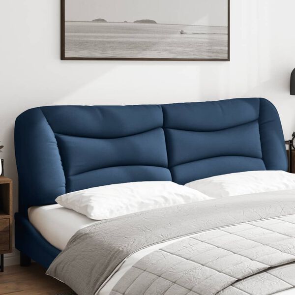 vidaXL Cabecero de cama acolchado Hvar tela azul 180 cm