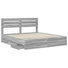 vidaXL Estructura de cama Gris Sonoma 200 x 200 cm Madera Ingenieril