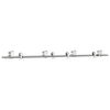 vidaXL Kit de herrajes para puerta corredera 200 cm acero plateado