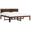 vidaXL Cama doble con cabecero ROSTOCK Marr&oacute;n Oscuro 180 x 200 cm