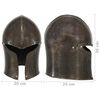 vidaXL Réplica de casco de caballero medieval antiguo LARP acero plata