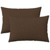 vidaXL Funda de almohada 2 uds. HEERLEN Marr&oacute;n 50 x 80 cm Tela