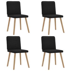 vidaXL Sillas de comedor 4 unidades tela negras