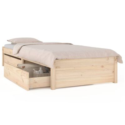 vidaXL Estructura de cama con cajones 90x200 cm
