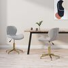 vidaXL Sillas de comedor giratorias 2 uds de terciopelo gris claro