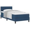 vidaXL Cama tipo Box Spring con cabecera Manual Azul 90 x 200 cm tela