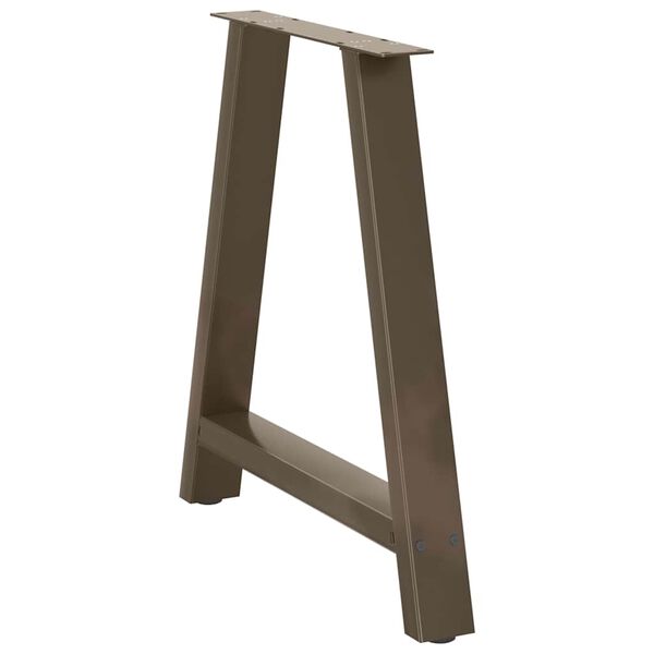 vidaXL Patas para mesa de comedor en forma de A (2 unidades, 70 x 72-73 cm, acero)