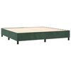 vidaXL Cama box spring con colch&oacute;n terciopelo verde oscuro 200x200 cm