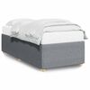 vidaXL Estructura de cama sin colch&oacute;n tela gris claro 90x190 cm