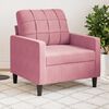 vidaXL Sill&oacute;n de terciopelo rosa 60 cm