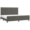 vidaXL Estructura cama sin colch&oacute;n terciopelo gris oscuro 200x200 cm