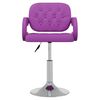 vidaXL Taburete de cocina de cuero sint&eacute;tico morado