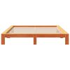 vidaXL Cama sin colch&oacute;n madera maciza de pino marr&oacute;n cera 200x200 cm