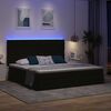 vidaXL Cama con almacenamiento y LED Negro 200 x 200 cm Terciopelo