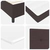 vidaXL Cama tipo Box Spring Marr&oacute;n Oscuro 160 x 200 cm tela