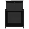 vidaXL Mesitas de noche madera contrachapada negro brillo 40x35x60 cm