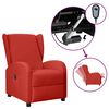 vidaXL Sill&oacute;n orejero el&eacute;ctrico reclinable cuero sint&eacute;tico rojo tinto