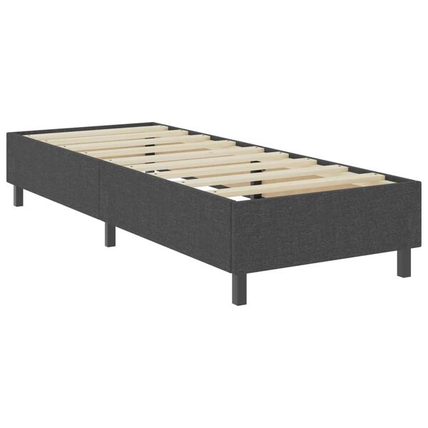 vidaXL Estructura de cama Box Spring sin colch&oacute;n tela gris 100x200 cm