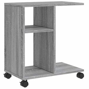 vidaXL Mesa auxiliar ruedas madera ingenier&iacute;a gris Sonoma 50x30x55 cm