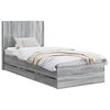vidaXL Estructura de cama con almacenamiento y cabecero Gris Sonoma