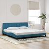 vidaXL Estructura de cama sin colch&oacute;n Hanko terciopelo azul 200x200 cm