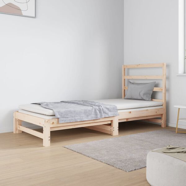 vidaXL Sof&aacute; cama extra&iacute;ble sin colch&oacute;n 2x(90x190) cm