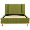 vidaXL Estructura de cama con LED tela verde 90x200 cm