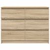 vidaXL Aparador de madera contrachapada roble sonoma 100x35x76 cm