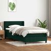 vidaXL Cama box spring con colch&oacute;n terciopelo verde oscuro 100x220 cm