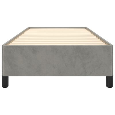 vidaXL Estructura de cama de terciopelo gris claro 90x190 cm