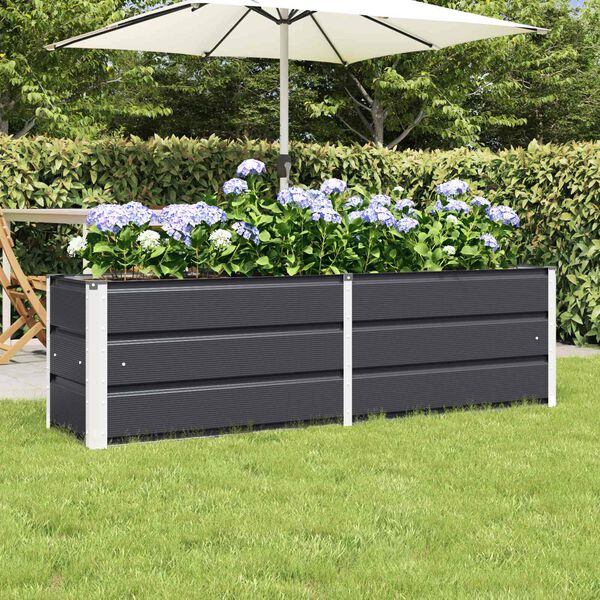 vidaXL Jardinera Antracita 160 x 40 x 45 cm Acero