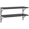 vidaXL Estantes de pared 2 uds acero inoxidable negro 100x40 cm