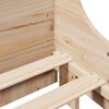 vidaXL Cama con estanter&iacute;a sin colch&oacute;n madera maciza 120x190 cm