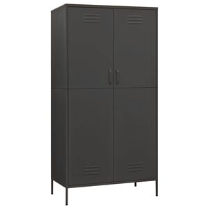 vidaXL Armario de acero gris antracita 90x50x180 cm