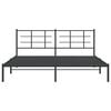 vidaXL Estructura cama sin colch&oacute;n con cabecero metal negro 180x200 cm