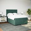 vidaXL Cama box spring con colch&oacute;n terciopelo verde oscuro 160x200 cm