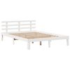 vidaXL Estructura de cama con cabecero madera pino blanco 135x190 cm