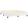 vidaXL Cama box spring con colch&oacute;n cuero sint&eacute;tico blanco 160x200 cm