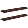 vidaXL Alfeizares 2 uds. Marr&oacute;n Oscuro 100 x 20 x 2 cm