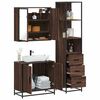 vidaXL Set de muebles ba&ntilde;o 3 pzas madera contrachapada roble marr&oacute;n