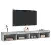 vidaXL Muebles de TV con luces LED 2 uds gris hormig&oacute;n 100x30x30 cm