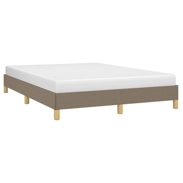 vidaXL Cama sin colch&oacute;n tela gris taupe 140x190 cm