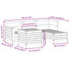 vidaXL Juego de sof&aacute;s de jard&iacute;n 5 piezas madera maciza de pino