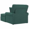 vidaXL Chaise Lounge con Falda Verde oscuro 91 x 157 x 91 cm tela